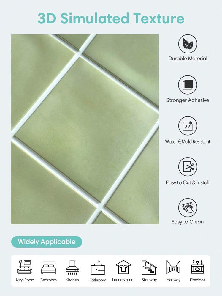 3D Peel And Stick Wall Tiles