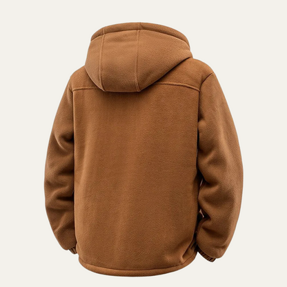 Men's Fleece Lined Hooded Jacket Warm