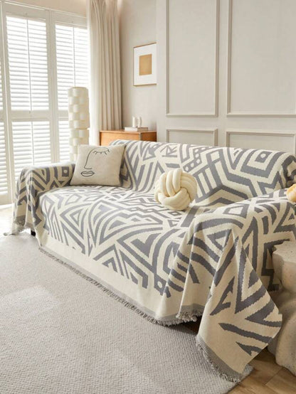 Chenille Sofa Throw Blanket Bohemian Style - VibreMode