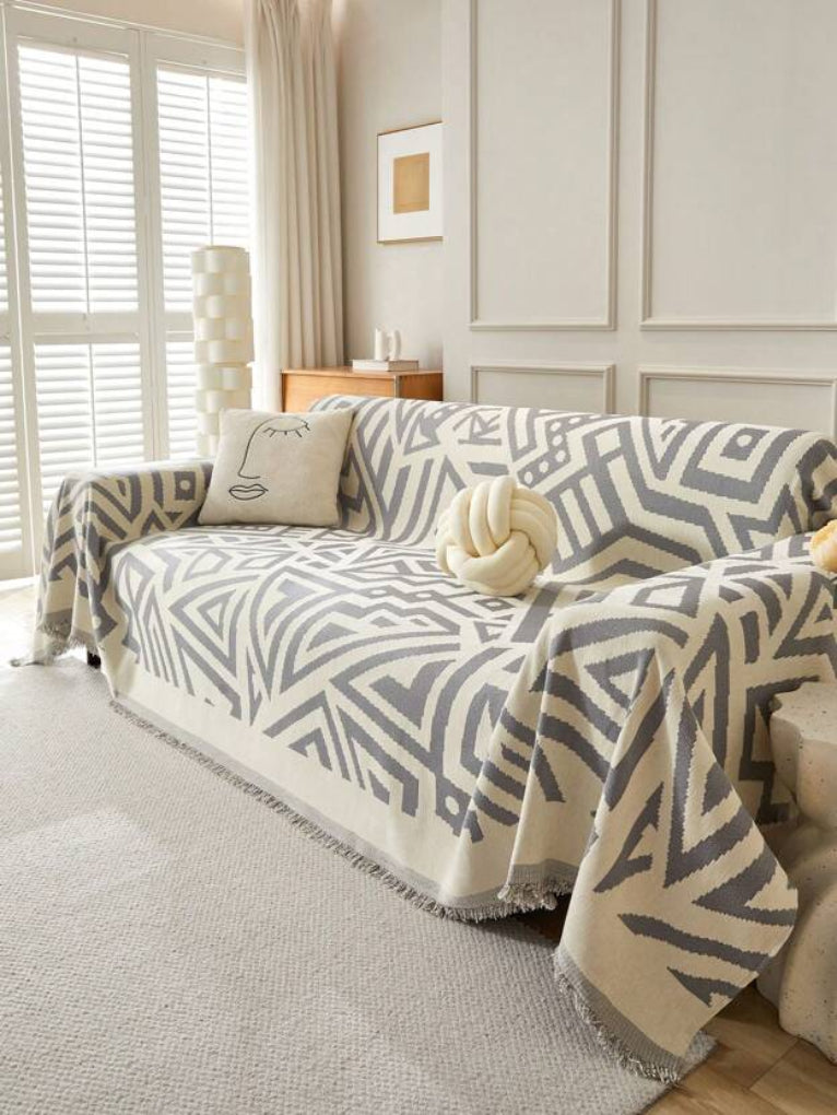 Chenille Sofa Towel Bohemian Style - VibreMode