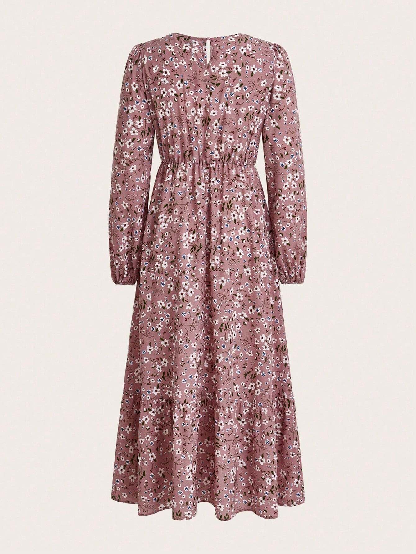 Bohemian Floral Long Sleeve Maxi Dress for Women