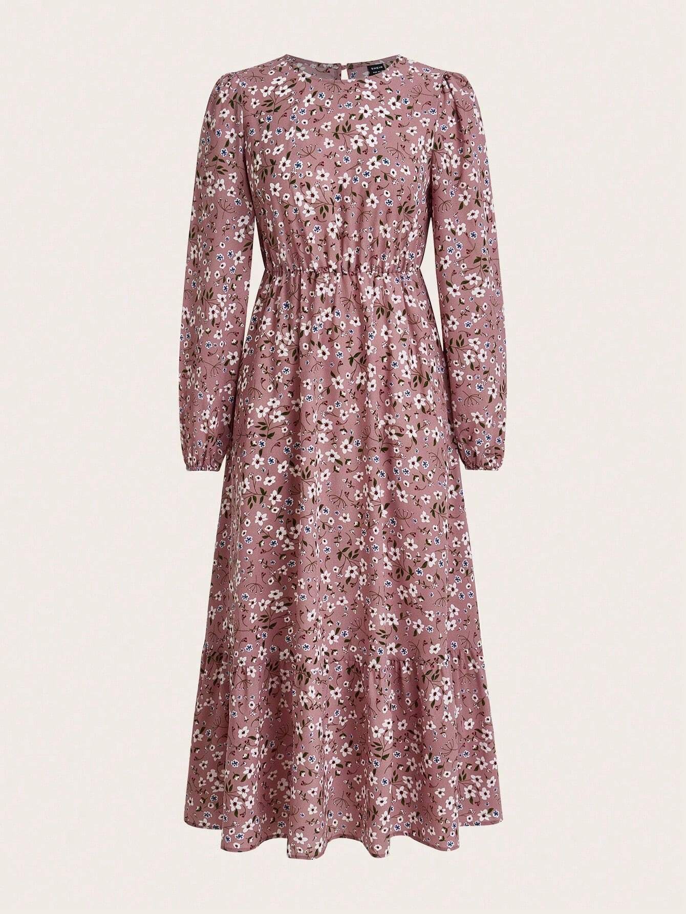 Bohemian Floral Long Sleeve Maxi Dress for Women