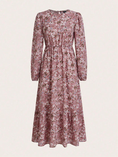 Bohemian Floral Long Sleeve Maxi Dress for Women