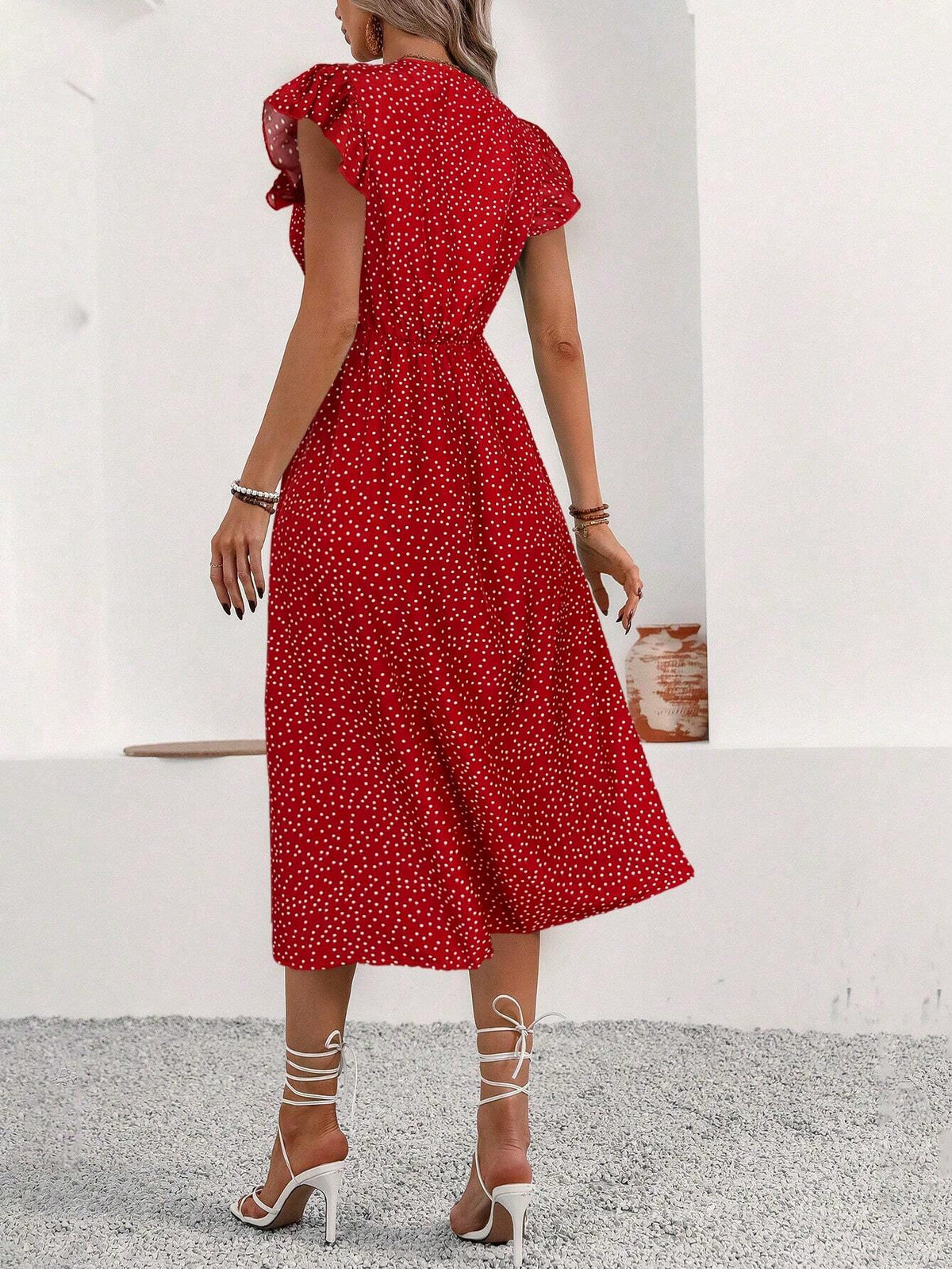 Elegant Deep V Neck Maxi Dress