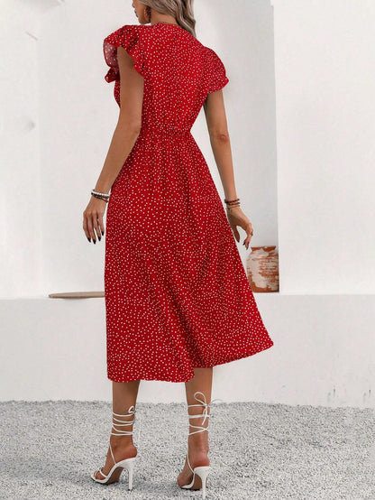 Elegant Deep V Neck Maxi Dress