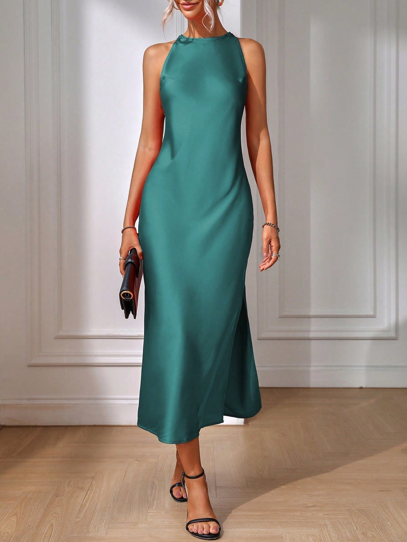 Strapless Floor Length Summer Dress