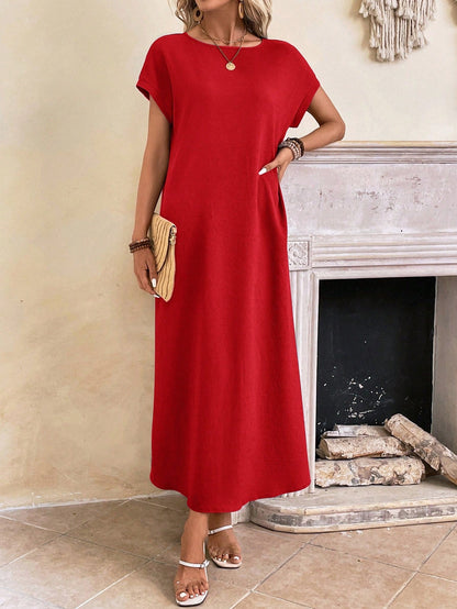 Relaxed Fit Bell Sleeve Tunic Dress