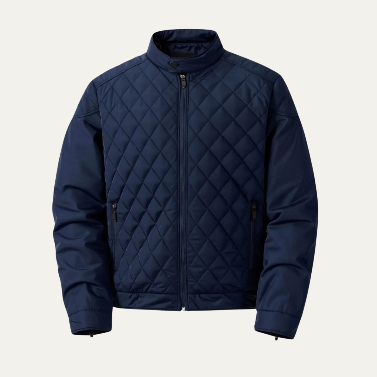 Men's Quilted Navy Jacket - VibreMode