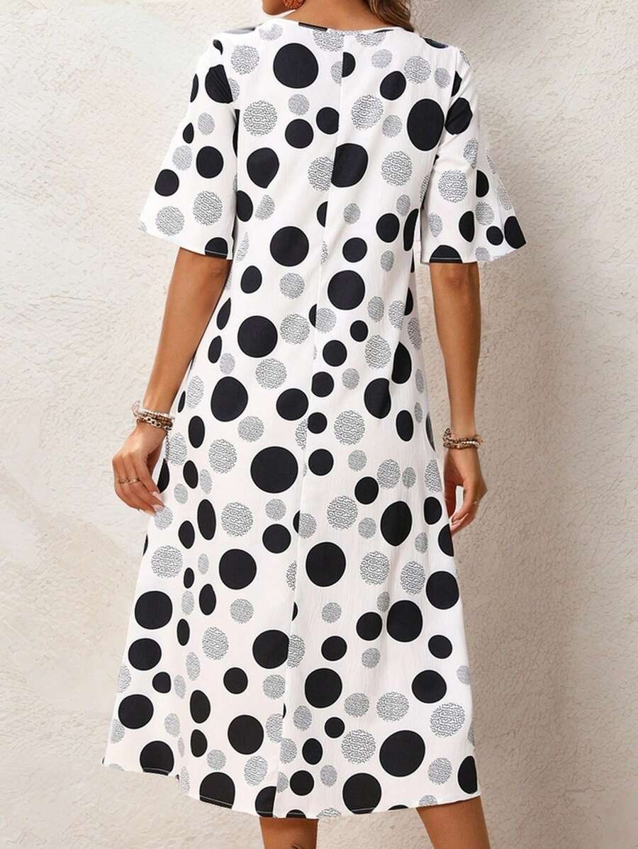 Spotted Floral Women's Dress