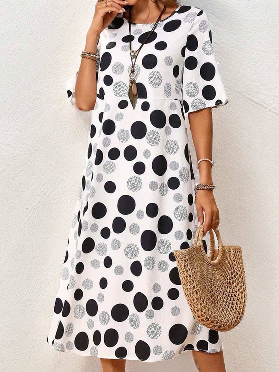 Spotted Floral Women's Dress