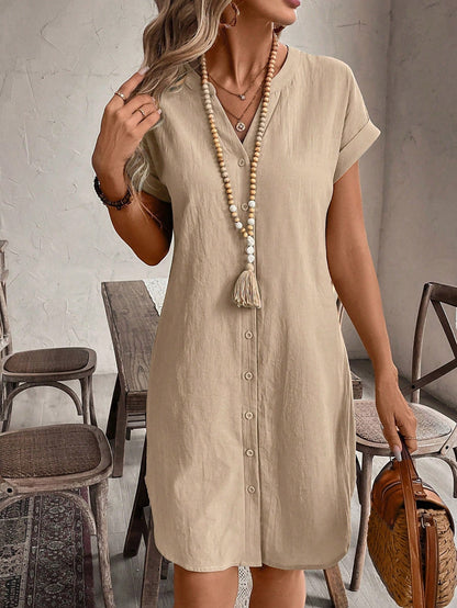 Easy Wear V Neck Summer Mini Dress