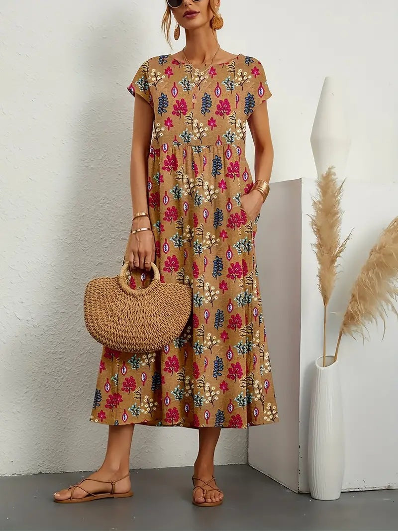 Women's Midi Dress All-Over Print