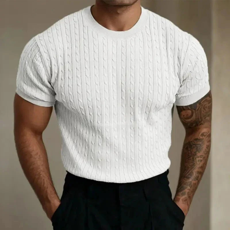 Soft Crew Neck Knit Shirt