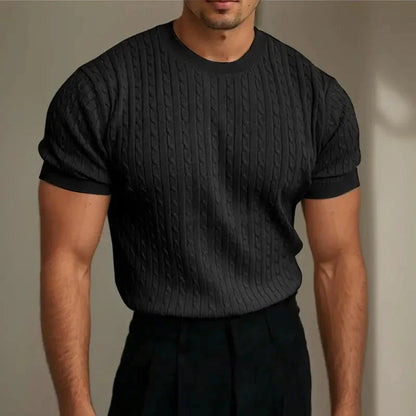 Soft Crew Neck Knit Shirt