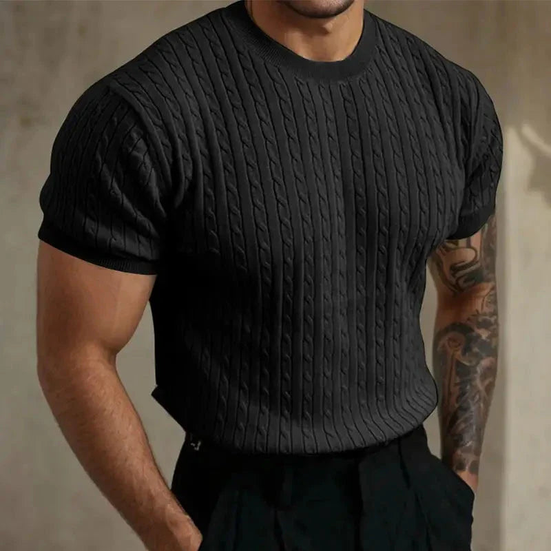 Soft Crew Neck Knit Shirt