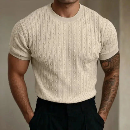 Soft Crew Neck Knit Shirt