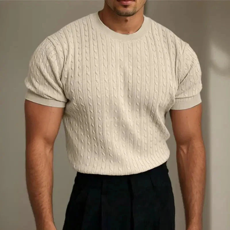 Soft Crew Neck Knit Shirt