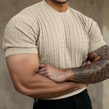 Soft Crew Neck Knit Shirt