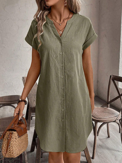 Easy Wear V Neck Summer Mini Dress