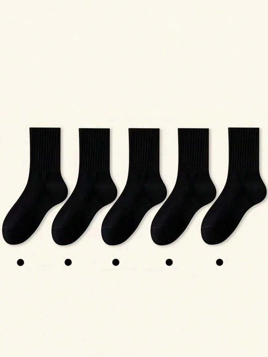 Women's Crew Socks Ribbed Ruffled Edge
