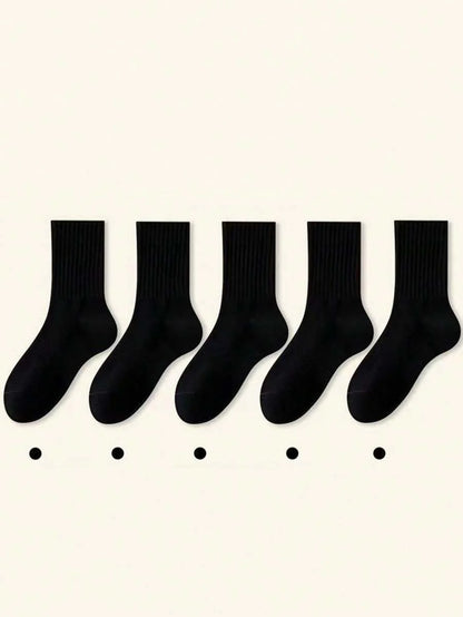 Women's Crew Socks Ribbed Ruffled Edge