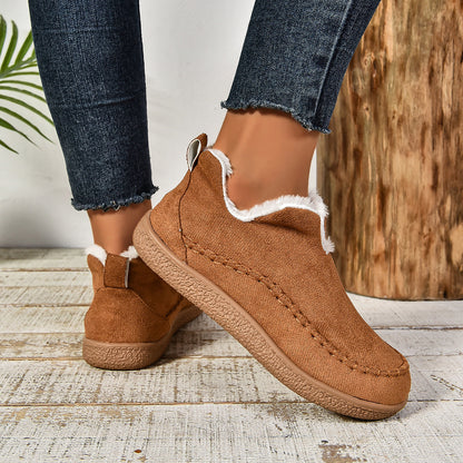 Women's Fur Lined Ankle Boots Anti-Slip Thick Sole