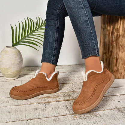 Women's Fur Lined Ankle Boots Anti-Slip Thick Sole
