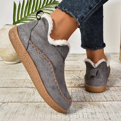 Women's Fur Lined Ankle Boots Anti-Slip Thick Sole
