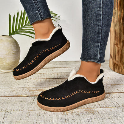 Women's Fur Lined Ankle Boots Anti-Slip Thick Sole