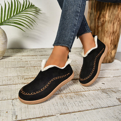 Women's Fur Lined Ankle Boots Anti-Slip Thick Sole