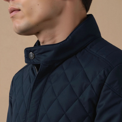 Men's Quilted Navy Jacket