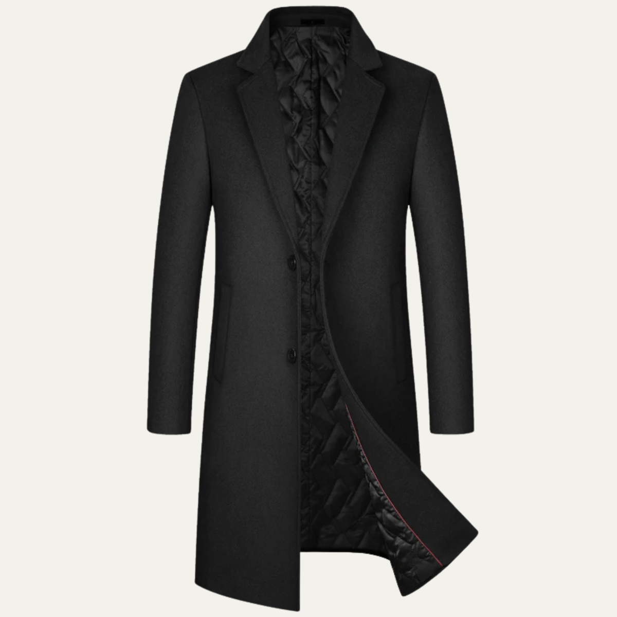 Men's Longline Wool Winter Jacket - VibreMode