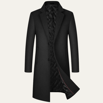 Men's Longline Wool Winter Jacket - VibreMode