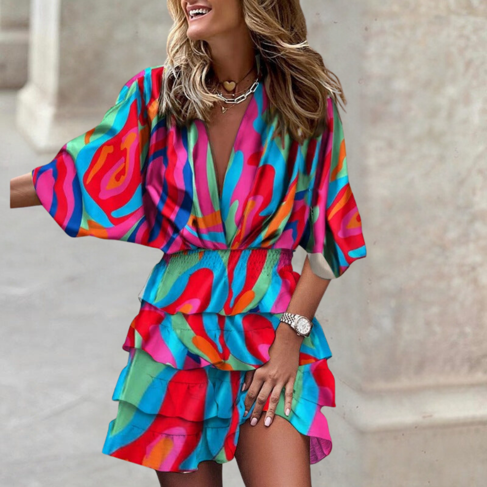Women's Tummy Control Draped Dress - VibreMode