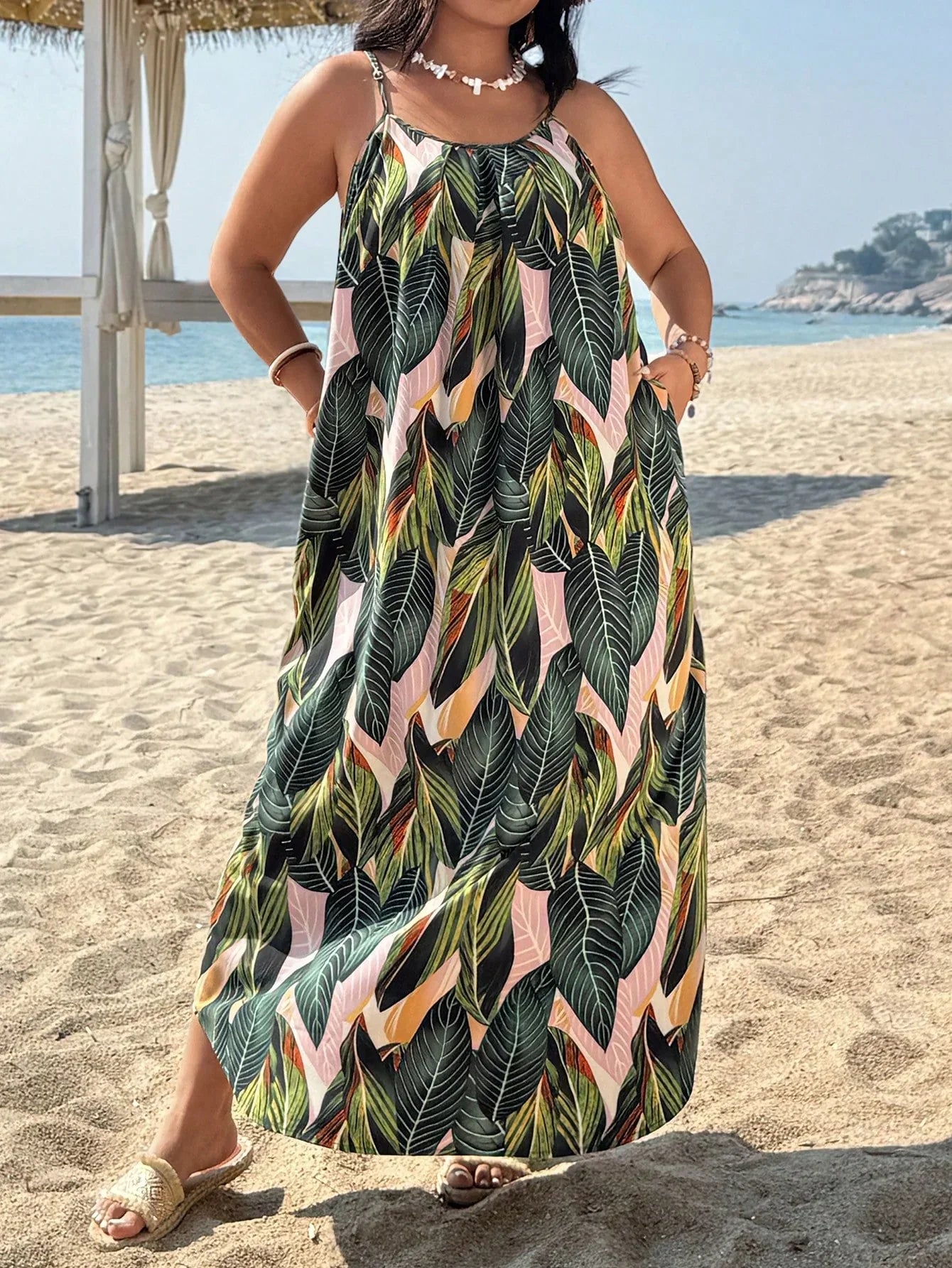 Floral - Curvy Chic Summer Long Maxi Dress - VibreMode