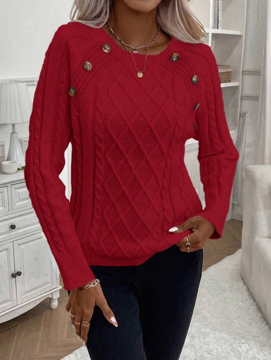 Women's Blouse Button Detail