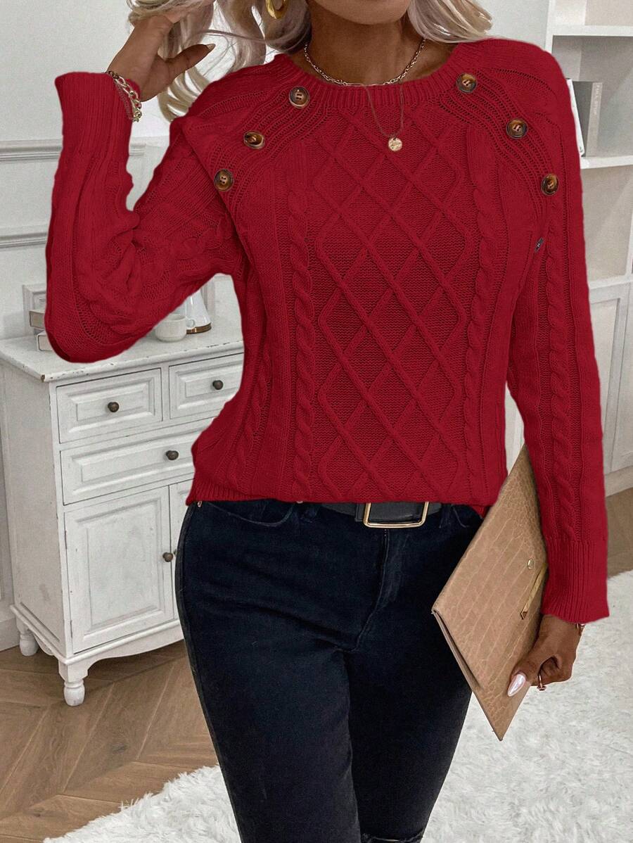 Women's Blouse Button Detail