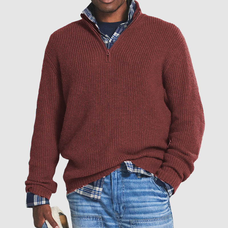 Men's Cashmere Zip Sweater