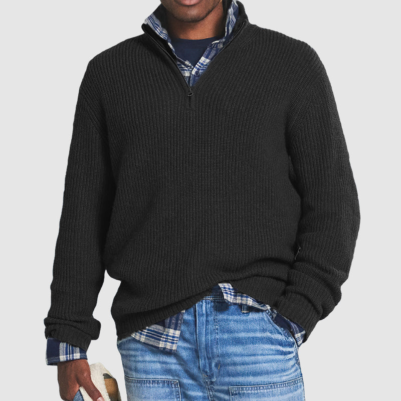 Men's Cashmere Zip Sweater