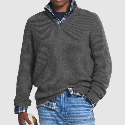 Men's Cashmere Zip Sweater