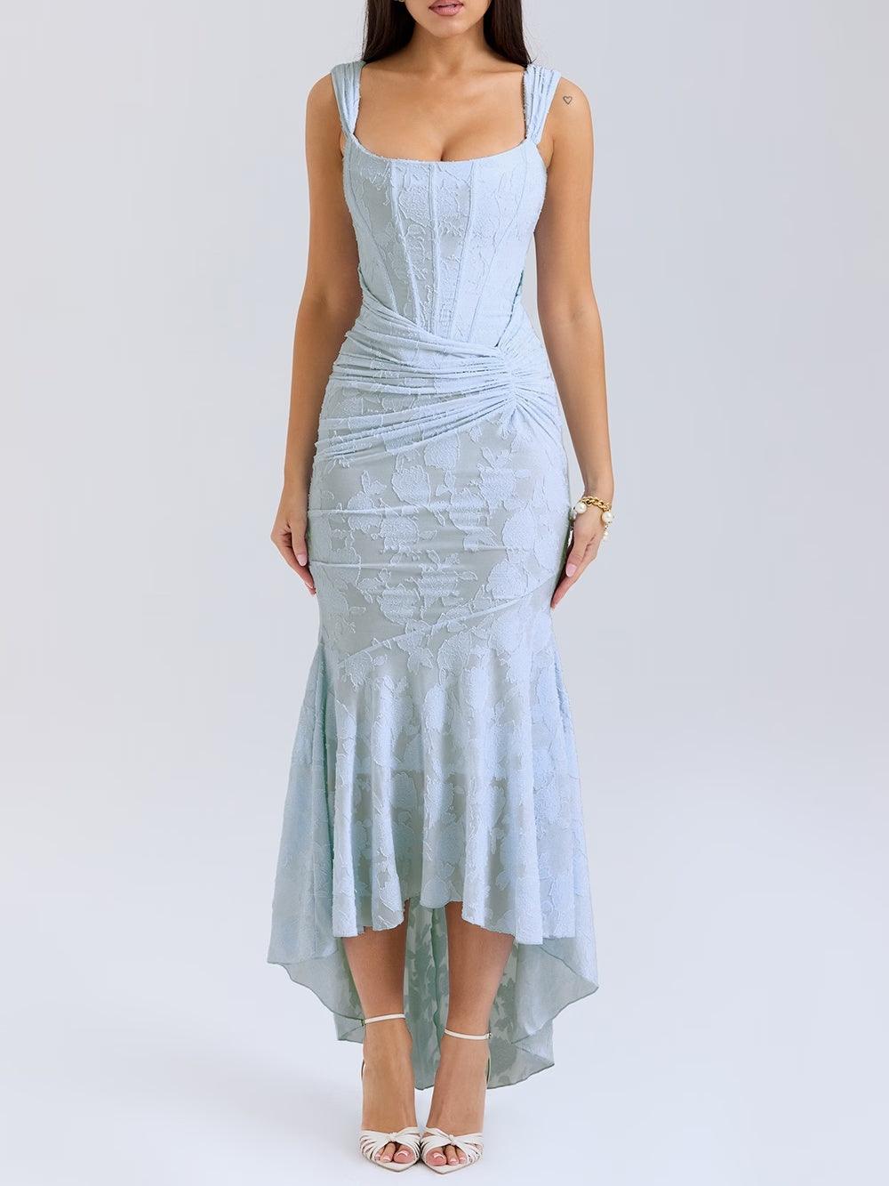 Asymmetrical Hemline Casual Midi Dress