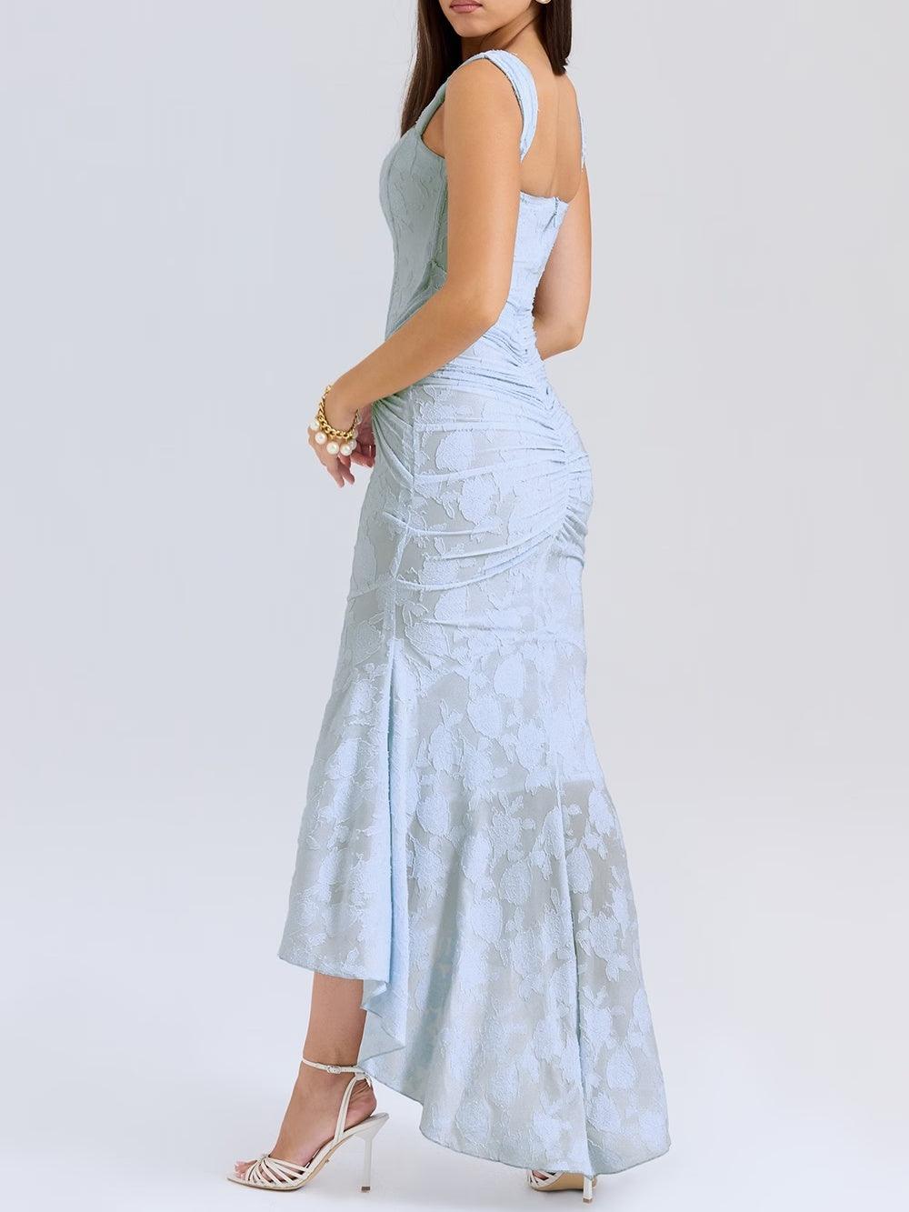 Asymmetrical Hemline Casual Midi Dress