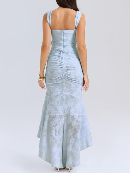 Asymmetrical Hemline Casual Midi Dress