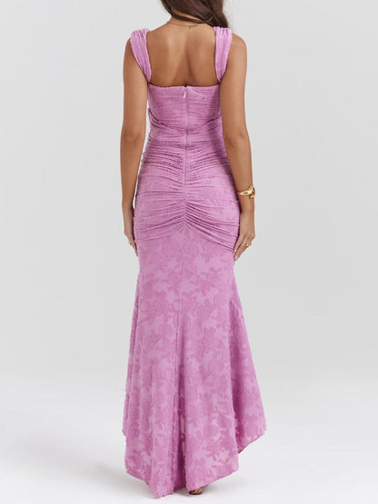 Asymmetrical Hemline Casual Midi Dress