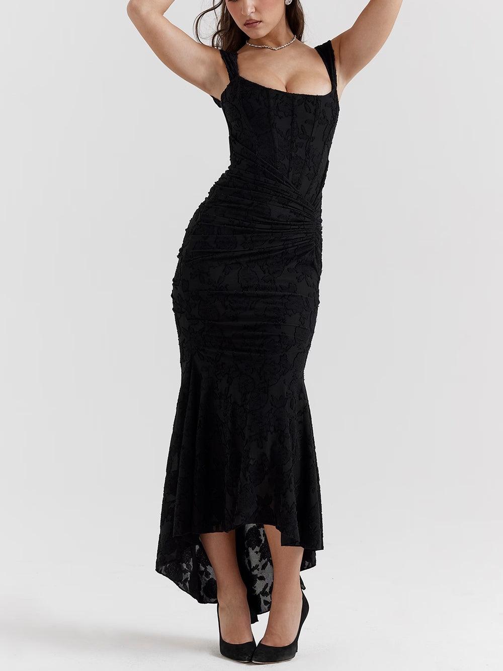 Asymmetrical Hemline Casual Midi Dress