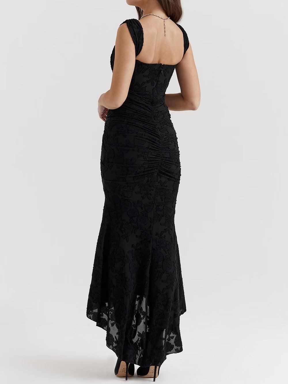 Asymmetrical Hemline Casual Midi Dress