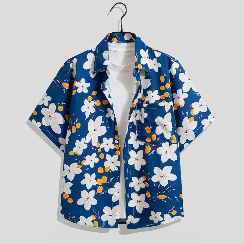 Mens Floral Camp Shirt - VibreMode