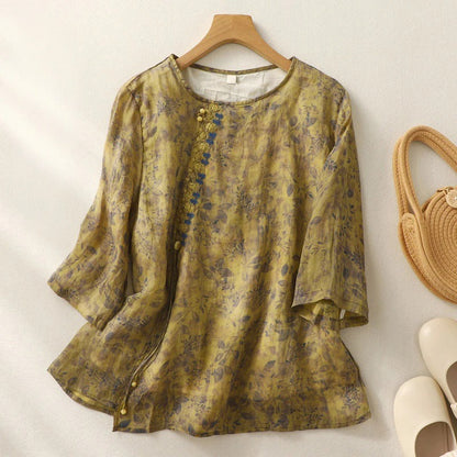 Casual Floral Women's Blouse - VibreMode