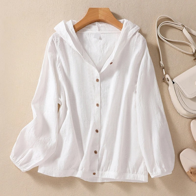 Relaxed Fit Hooded Shirt - VibreMode