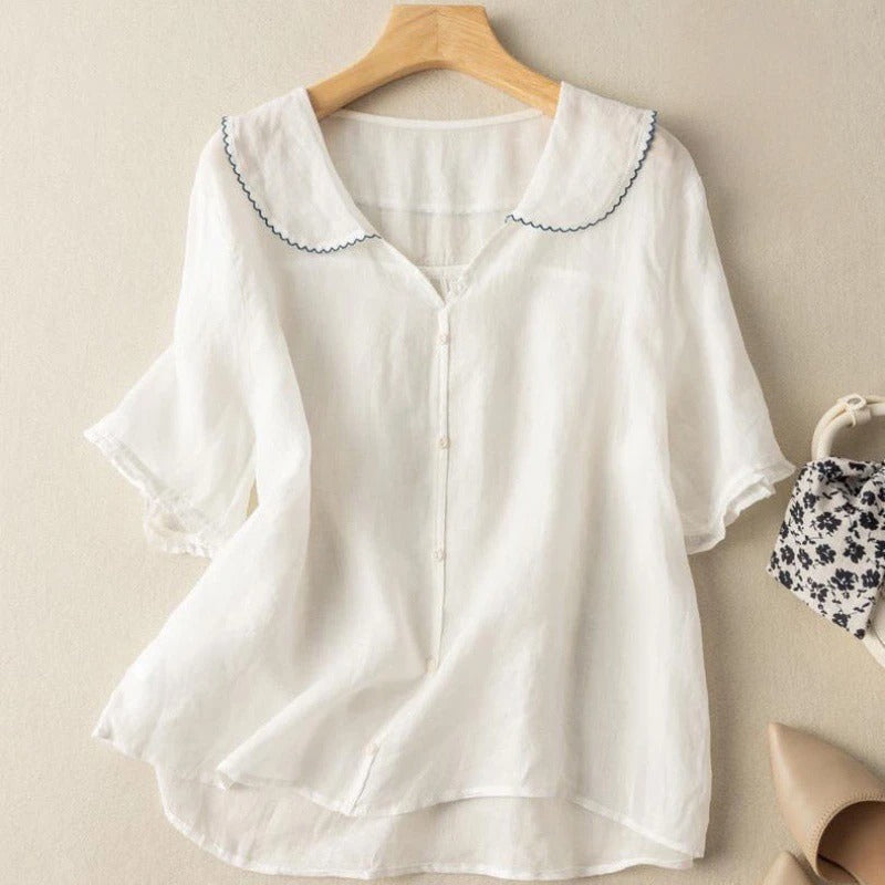 Classic Women's Blouse with Button Front